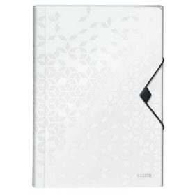   Harmonikamappa, A4, PP, 6 rekeszes, LEITZ "Wow", fehér