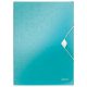 Gumis mappa, PP, A4, LEITZ "Wow", jégkék