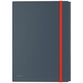   Gumis mappa, extra tasakkal, PP, A4, LEITZ "Cosy", bársonyszürke