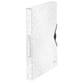   Gumis mappa, 30 mm, PP, A4, LEITZ "Wow Jumbo", fehér