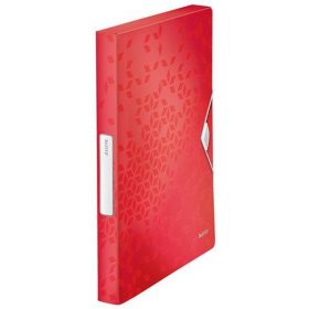   Gumis mappa, 30 mm, PP, A4, LEITZ "Wow Jumbo", piros