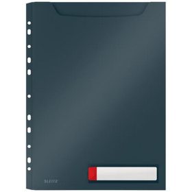   Genotherm, lefűzhető, A4 maxi, LEITZ "Cosy Privacy", bársonyszürke