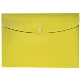   Irattartó tasak, A4, PP, patentos, LEITZ "Recycle", sárga