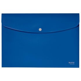   Irattartó tasak, A4, PP, patentos, LEITZ "Recycle", kék