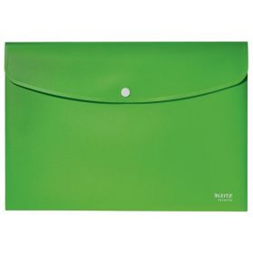   Irattartó tasak, A4, PP, patentos, LEITZ "Recycle", zöld