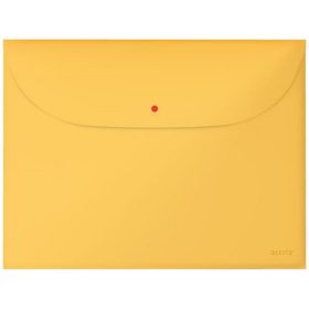   Irattartó tasak, 2 zsebes, A4, PP, pantentos, LEITZ "Cosy", melegsárga