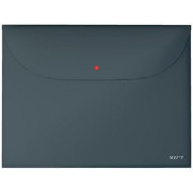   Irattartó tasak, 2 zsebes, A4, PP, pantentos, LEITZ "Cosy", bársonyszürke