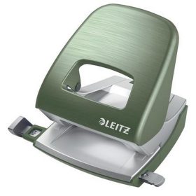   Lyukasztó, kétlyukú, 30 lap, fém, LEITZ "Nexxt Style, olajfazöld