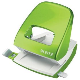  Lyukasztó, kétlyukú, 30 lap, LEITZ "Nexxt Wow", zöld
