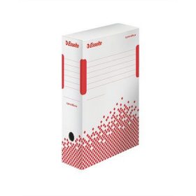   Archiválódoboz, A4, 100 mm, újrahasznosított karton, ESSELTE "Speedbox", fehér