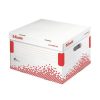   Archiválókonténer, L méret, újrahasznosított karton, ESSELTE "Speedbox", fehér