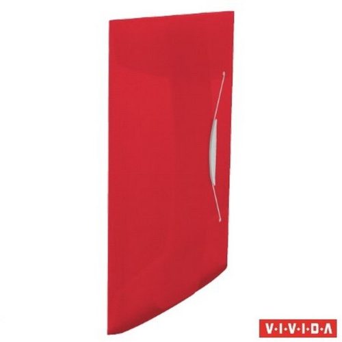 Gumis mappa, 15 mm, PP, A4, ESSELTE "Vivida", piros