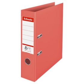   Iratrendező, 75 mm, A4, PP, élvédő sínnel, ESSELTE "Colour'Breeze", korall