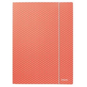   Gumis mappa, karton, A4, ESSELTE "Colour'Breeze", korall