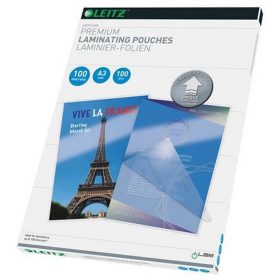   Meleglamináló fólia, 100 mikron, A3, fényes, UDT technológiával, LEITZ "iLam"