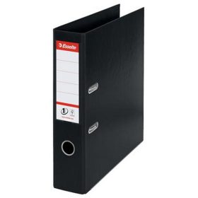   Iratrendező, 75 mm, A4, PP, élvédő sínnel, ESSELTE "Standard", Vivida fekete
