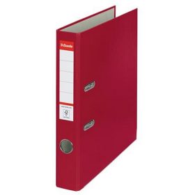   Iratrendező, 50 mm, A4, PP/karton, élvédő sínnel, ESSELTE "Economy", bordó