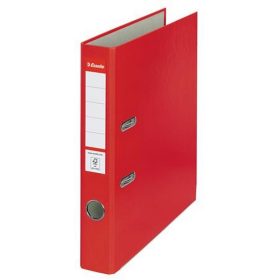   Iratrendező, 50 mm, A4, PP/karton, élvédő sínnel, ESSELTE "Economy", piros