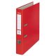 Iratrendező, 50 mm, A4, PP/karton, élvédő sínnel, ESSELTE "Economy", piros