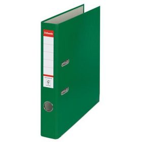   Iratrendező, 50 mm, A4, PP/karton, élvédő sínnel, ESSELTE "Economy", zöld