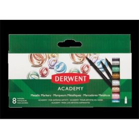   Filctoll készlet, DERWENT, "Academy", 8 különböző metál szín