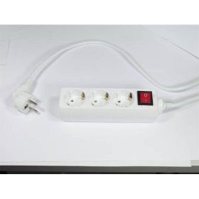   Elosztósor, 3 csatlakozóaljzat, 3 m kábelhosszúság, kapcsolóval