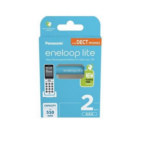 Tölthető elem, AAA mikro, 2x550 mAh Ni-MH, PANASONIC "Eneloop Lite"