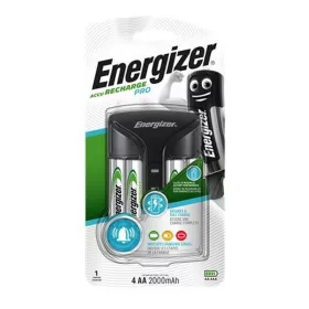   Elemtöltő, AA ceruza/AAA mikro, 4x2000 mAh AA (előtöltött), kijelzővel, ENERGIZER "Pro"