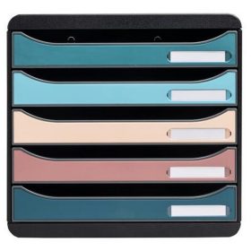   Irattároló, műanyag, 5 fiókos, EXACOMPTA "Big-Box Plus Skandi Iderama"