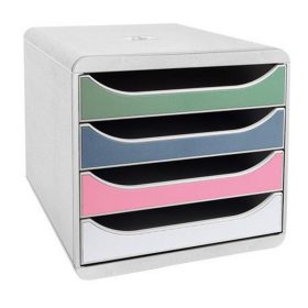   Irattároló, műanyag, 4 fiókos, EXACOMPTA "Big-Box Plus Autentic"