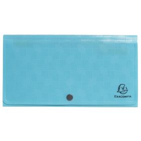   Harmonikamappa, 260x140 mm, PP, 7 rekeszes, EXACOMPTA "Pop'NCo", ciánkék