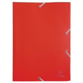 Gumis mappa, PP, A4, EXACOMPTA "Opaque", piros