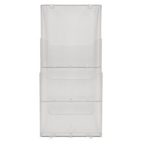   Katalógustartó, fali, A4, álló, 3 rekeszes, EXACOMPTA "Office", áttetsző