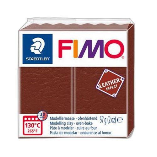 Gyurma, 57 g, égethető, FIMO" Leather Effect", dió