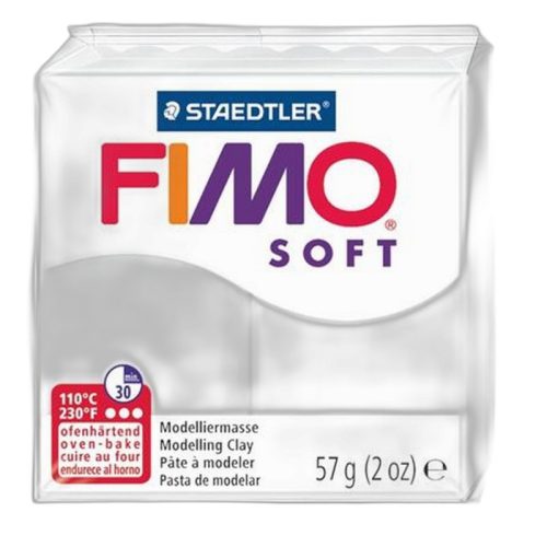 Gyurma, 57 g, égethető, FIMO "Soft", fehér