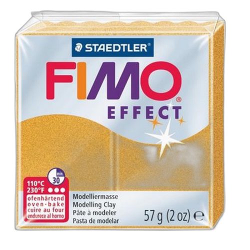 Gyurma, 57 g, égethető, FIMO "Effect", metál arany