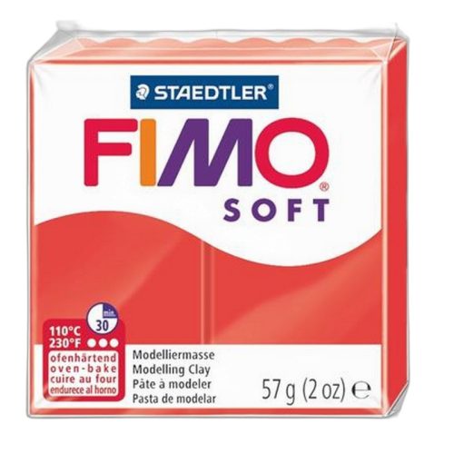 Gyurma, 57 g, égethető, FIMO "Soft", indián piros