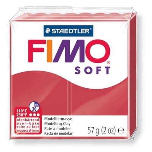 Gyurma, 57 g, égethető, FIMO "Soft", meggy piros