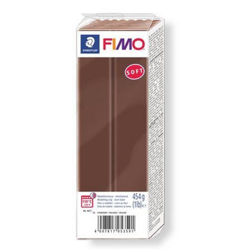 Gyurma, 454 g, égethető, FIMO "Soft", csokoládé