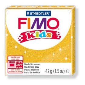   Gyurma, 42 g, égethető, FIMO "Kids", glitteres arany