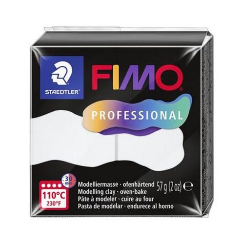Gyurma, 57 g, égethető, FIMO "Professional", fehér
