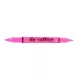 Szövegkiemelő, 1,0/4,0 mm, kétvégű, FLEXOFFICE "HL01", rózsaszín