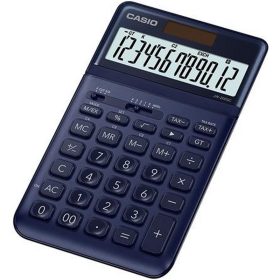   Számológép, asztali, 12 számjegy, CASIO "JW 200SC", sötétkék