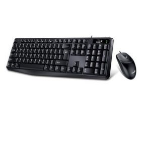   Egér- és billentyűzet készlet, vezetékes, USB, HUN,GENIUS "KM-170", fekete