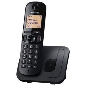   Telefon, vezeték nélküli, PANASONIC, "KX-TGC210PDB DECT", fekete