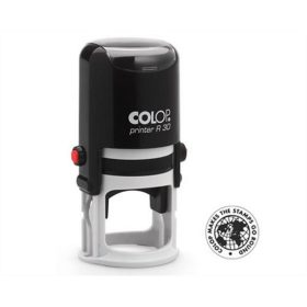   Bélyegző, kör, COLOP " Printer R 30", fekete cserepárnával