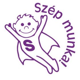   Bélyegző, motivációs, Szép munka!, COLOP "N43-kék", lila