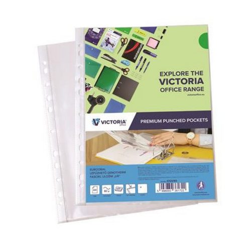 Genotherm, lefűzhető, A4, 80 mikron, víztiszta, VICTORIA OFFICE