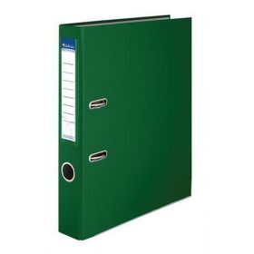   Iratrendező, 50 mm, A4, PP/karton, élvédő sínnel, VICTORIA OFFICE, "Basic", zöld