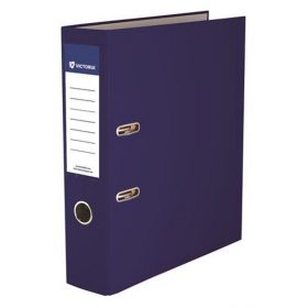   Iratrendező, 75 mm, A4, PP/karton, VICTORIA OFFICE, "Basic", sötétkék
